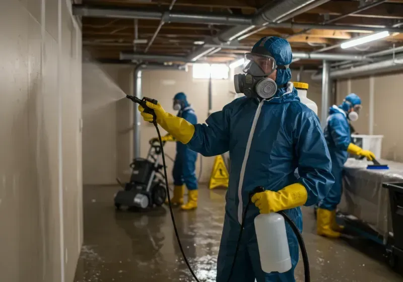 Basement Sanitization and Antimicrobial Treatment process in Lauderdale County, AL