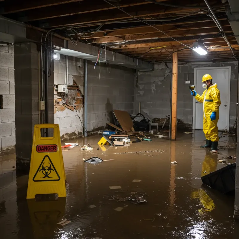 Flooded Basement Electrical Hazard in Lauderdale County, AL Property